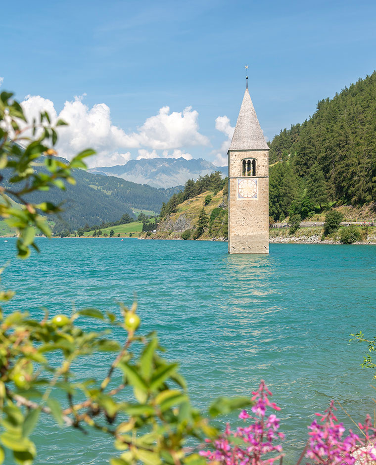 lago di resia campanile sommerso