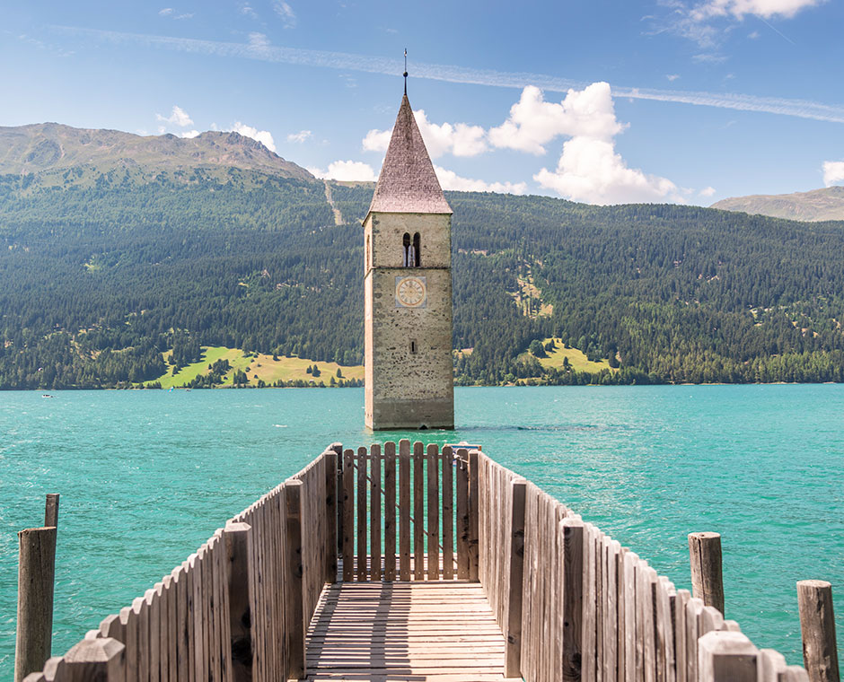 lago di resia pontile
