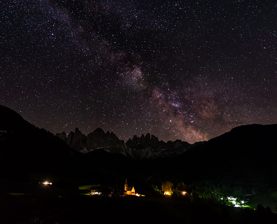 val di funes via lattea